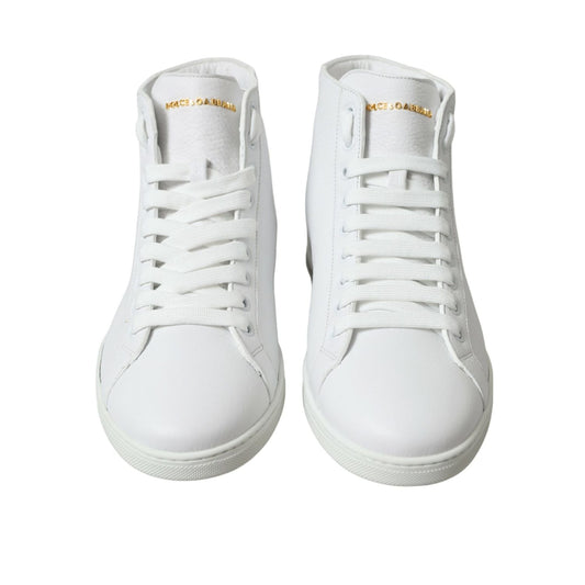 Dolce & Gabbana White Saint Tropez High Top Men Sneakers Shoes