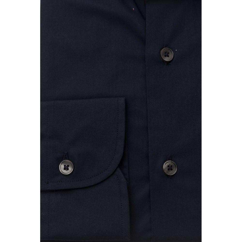 Bagutta Blue Cotton Men's Slim Shirt