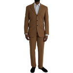 Prada Brown Cashmere 2 Piece Single Breasted Suit KOS2228-54