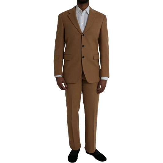 Prada Brown Cashmere 2 Piece Single Breasted Suit KOS2228-54