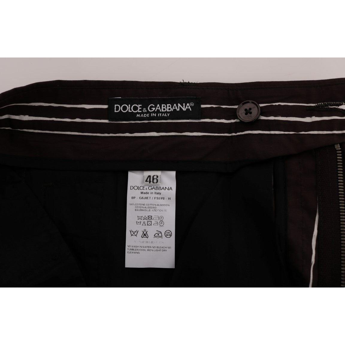Dolce & Gabbana Bordeaux White Striped Hemp Casual Shorts Dolce & Gabbana