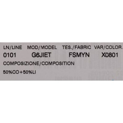 Dolce & Gabbana White Black Striped Cotton Linen Shorts Dolce & Gabbana