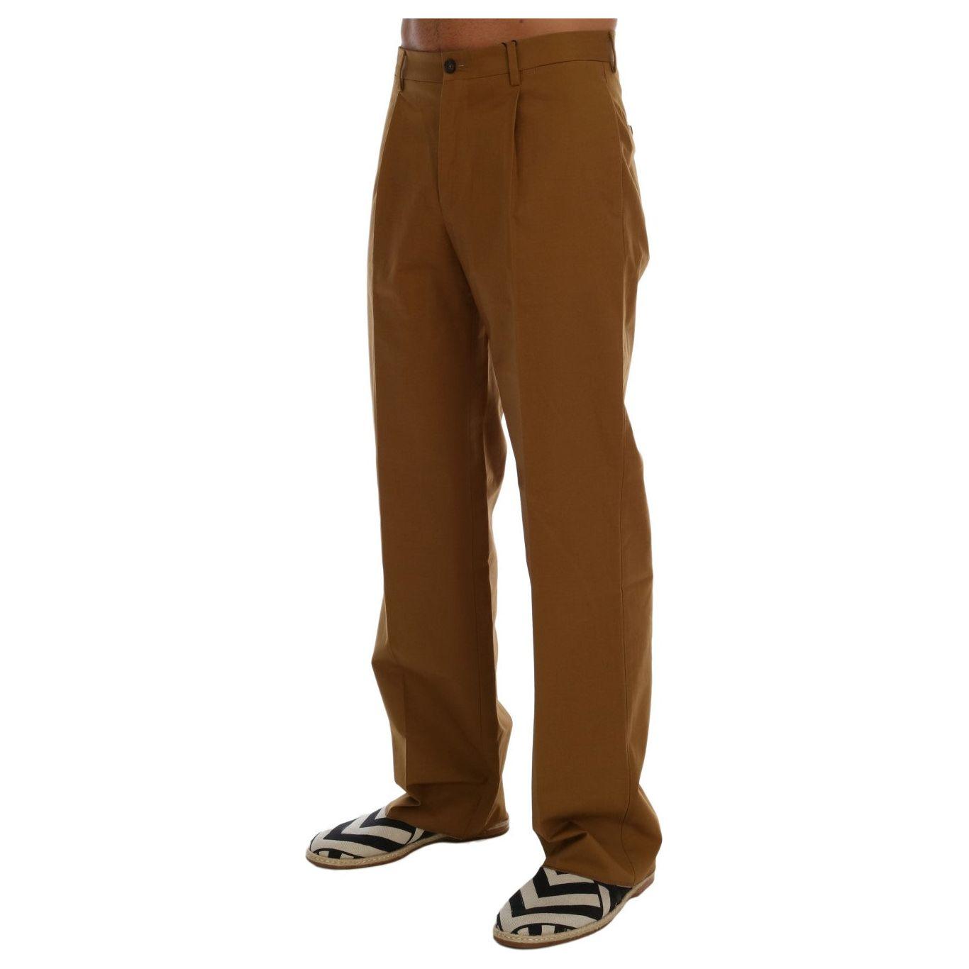 Dolce & Gabbana Brown Stretch Cotton Pants Dolce & Gabbana