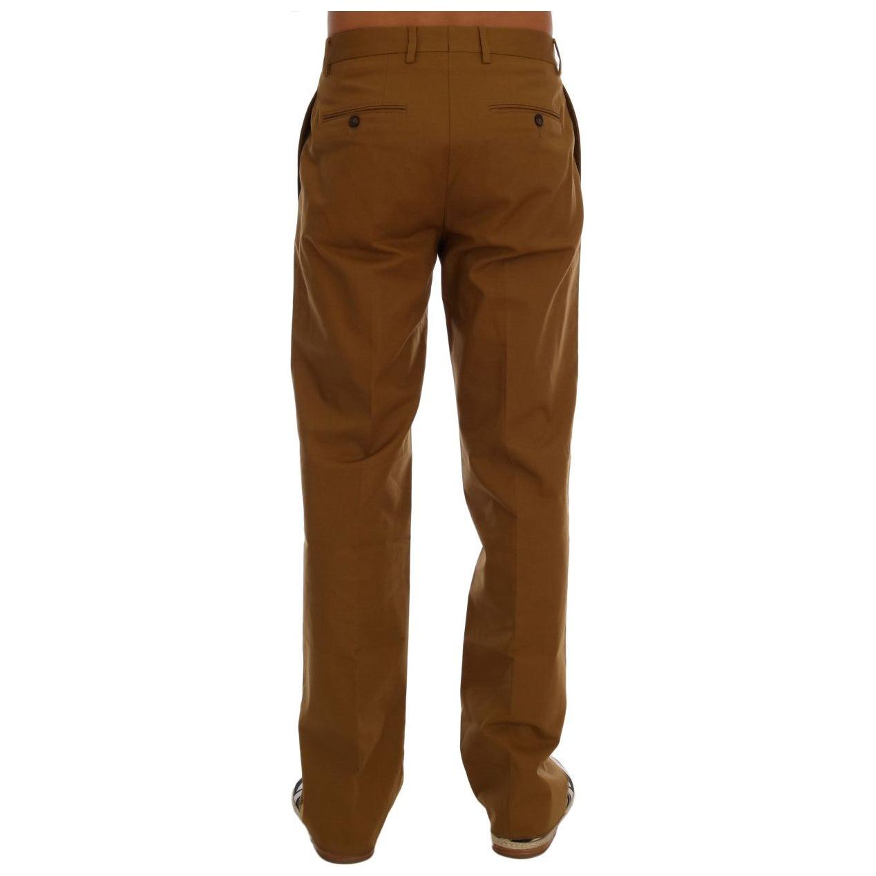 Dolce & Gabbana Brown Stretch Cotton Pants Dolce & Gabbana