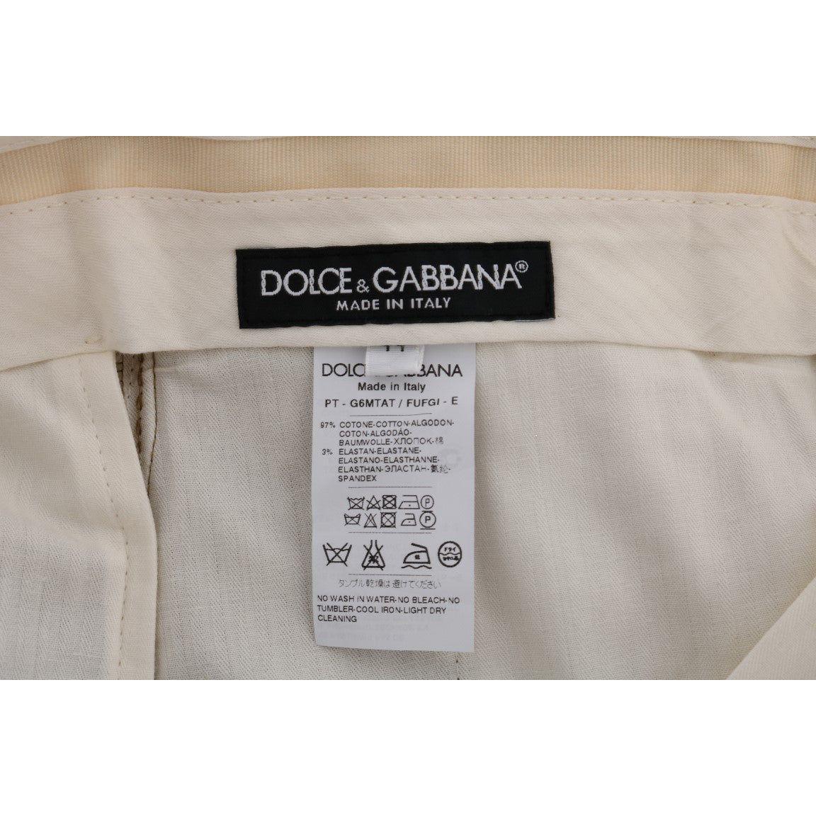 Dolce & Gabbana Brown Stretch Cotton Pants Dolce & Gabbana