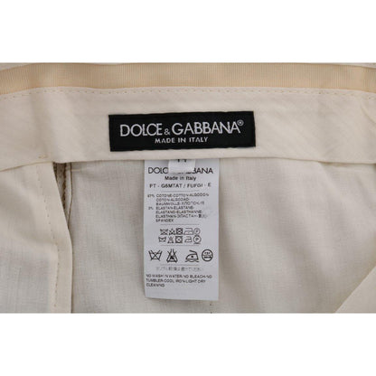 Dolce & Gabbana Brown Stretch Cotton Pants Dolce & Gabbana