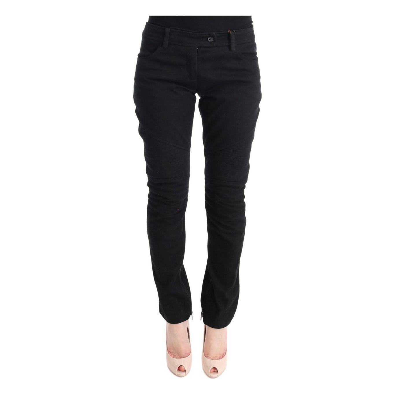 بنطلون Ermanno Scervino Slim Fit باللون الأسود الأنيق