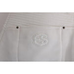 Ermanno Scervino White Cotton Slim Fit Casual Pants SIG30310-1