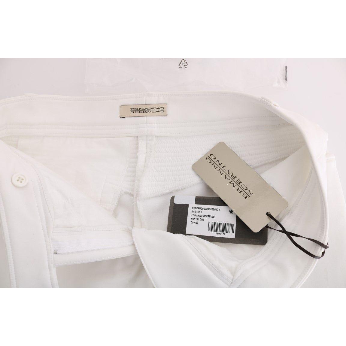بنطلون قطني أنيق باللون الأبيض من Ermanno Scervino