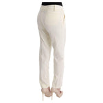 Ermanno Scervino Chic White Regular Fit Pants Ermanno Scervino Light Gray