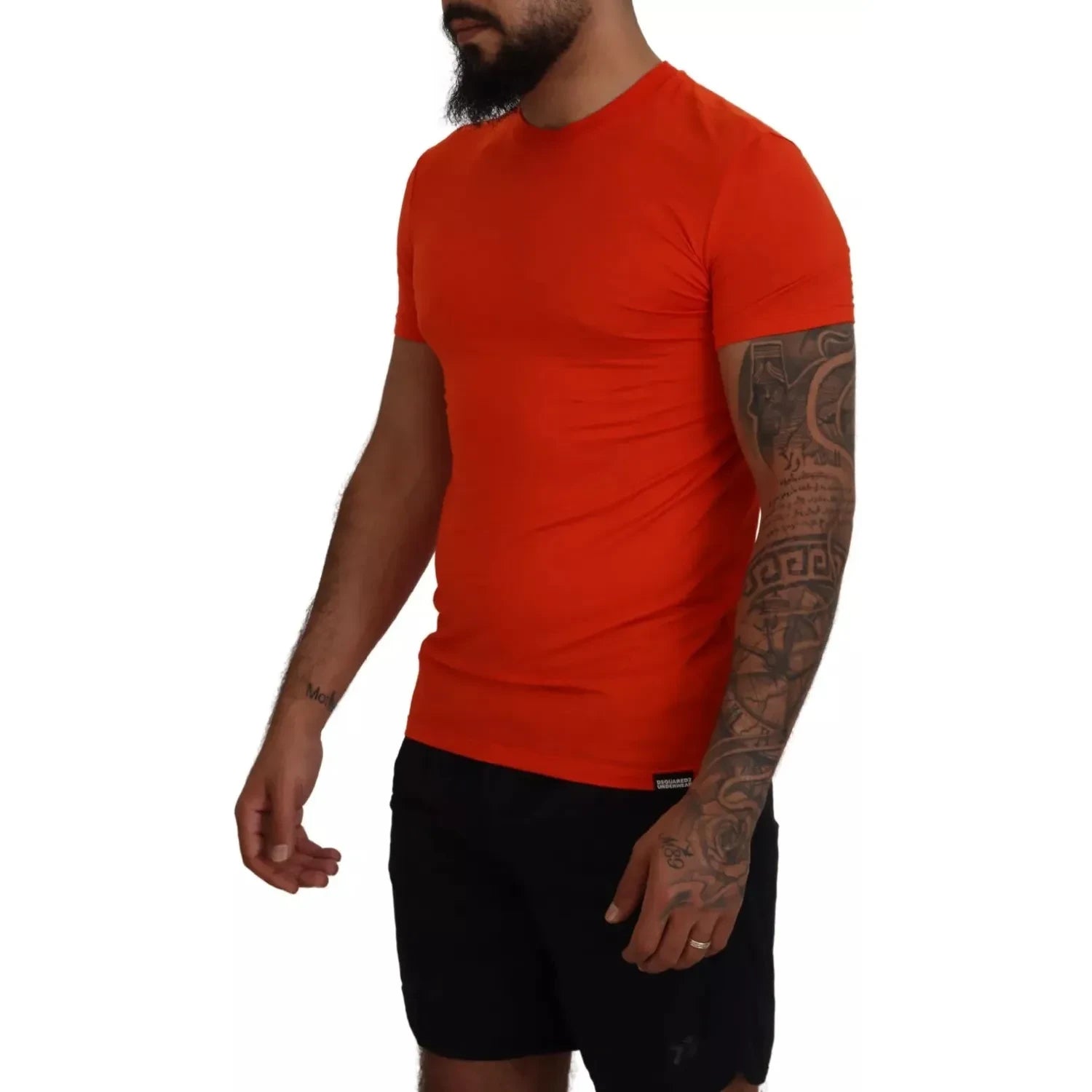 Dsquared² Orange Modal Short Sleeves Crewneck T-shirt