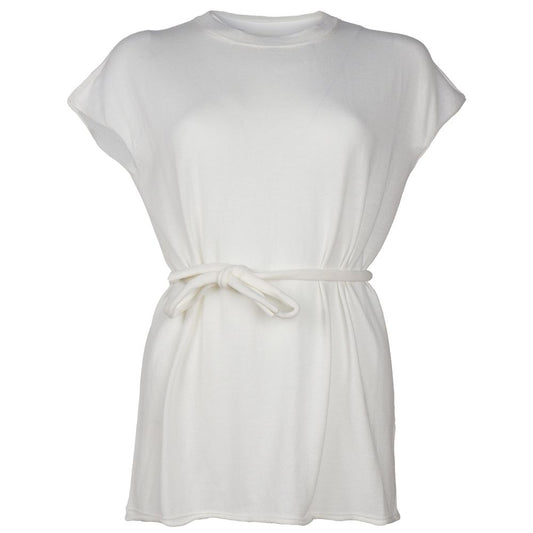 Alpha Studio White Cotton Dress AL-12973-IT40|S