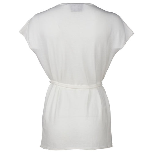 Alpha Studio White Cotton Dress AL-12973-IT40|S