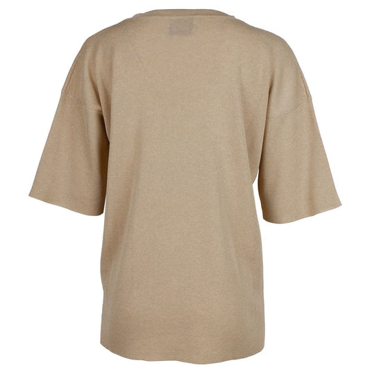Alpha Studio Beige Viscose Sweater AL-12968-IT42|M