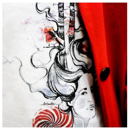 A.Tratti Chic White Stretch Viscose Tee with Exclusive Packaging AT-11751-S