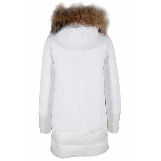 Yes Zee Chic Quilted Nylon Down Jacket with Fur Hood YE-11731-L