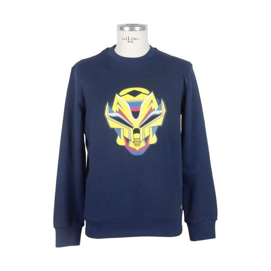 Bikkembergs Blue Cotton Men Sweater BI-4962-XXL