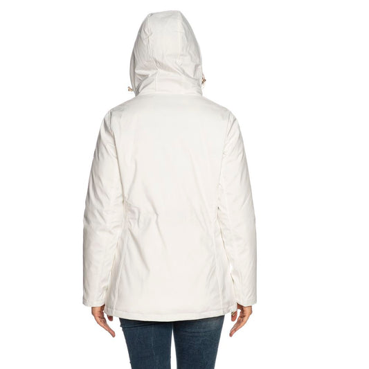 Yes Zee White Polyester Women's Jacket YE-7739-XS