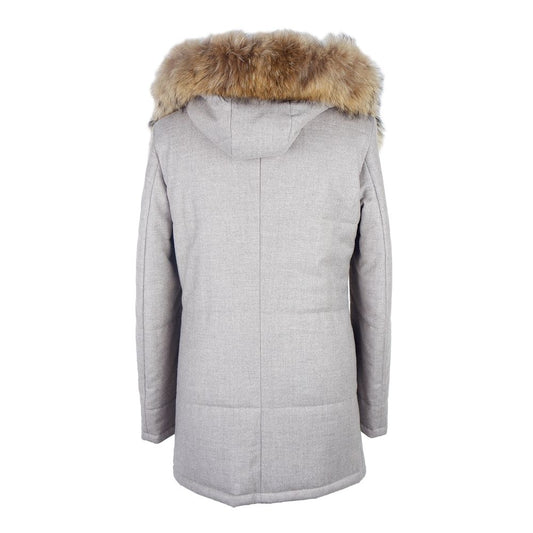 Made in Italy Italian Wool-Cashmere Blend Gray Jacket LO-1059-IT46 | S