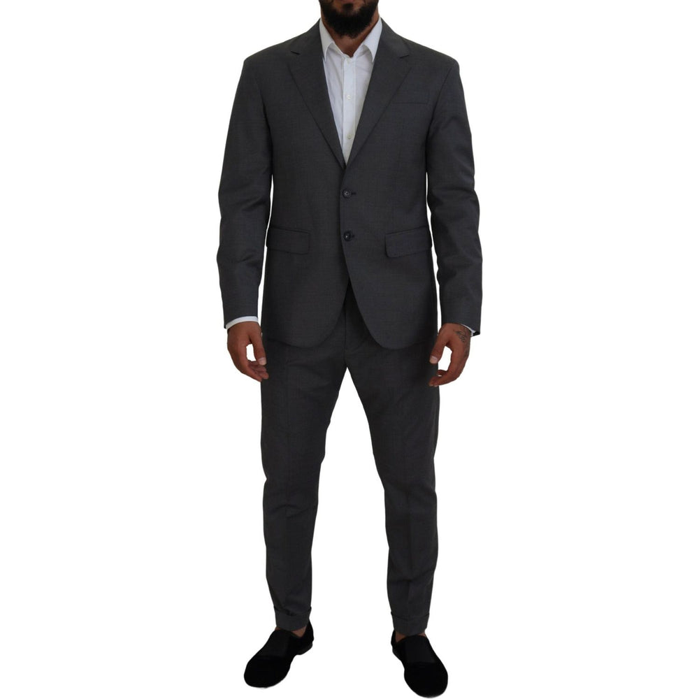 Dsquared² Gray Wool Single Breasted 2 Piece CIPRO Suit KOS2010-48
