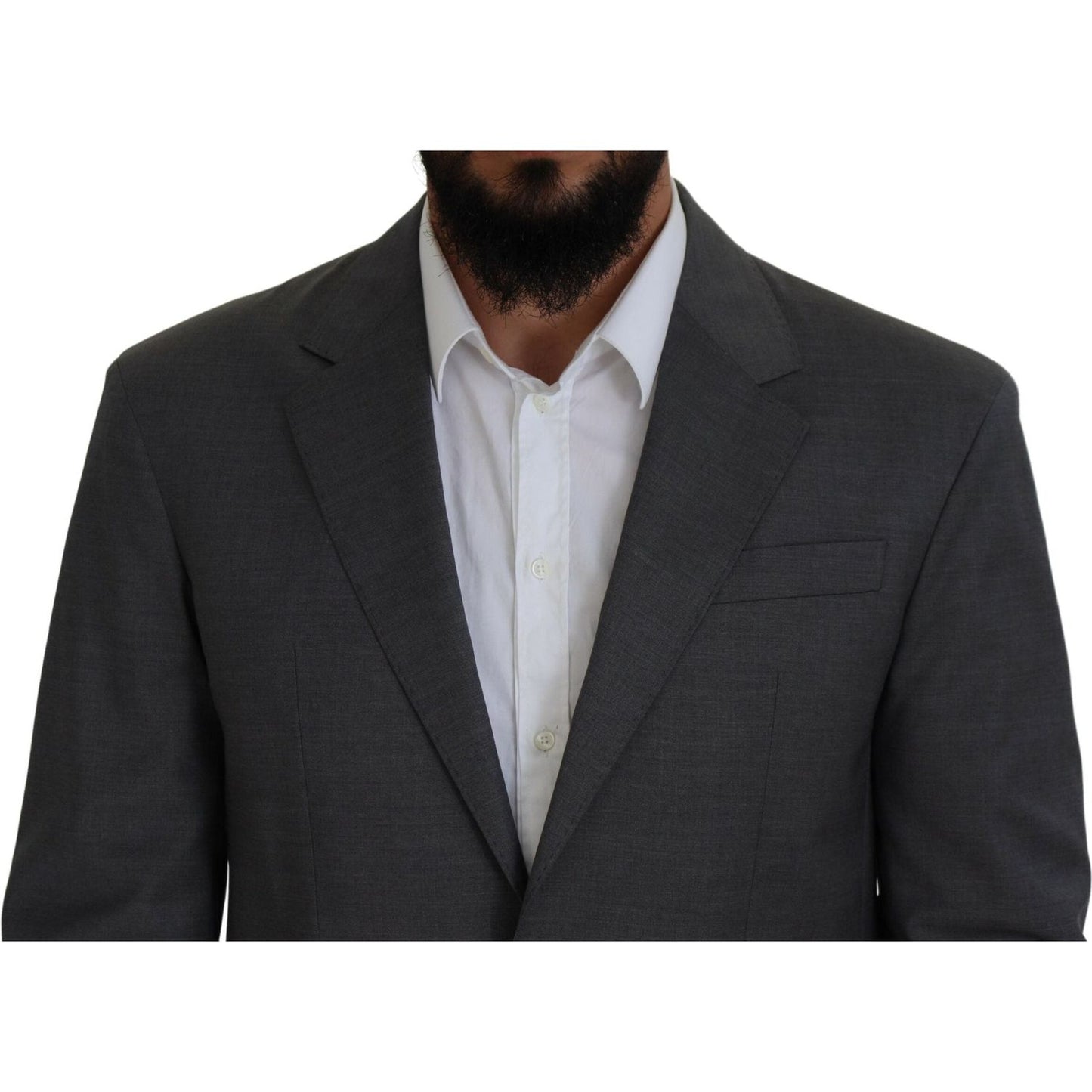 Dsquared² Gray Wool Single Breasted 2 Piece CIPRO Suit KOS2010-48