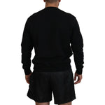 Dsquared² Black Logo Print Long Sleeves Men Pullover Sweater Dsquared² Black