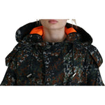 Dsquared² Green Hooded Goth Camouflage Print Parka Coat Jacket Dsquared² Black