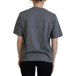 Dsquared² Gray Logo Cotton Crewneck Short Sleeve Tee T-shirt Dsquared² Dark Slate Gray