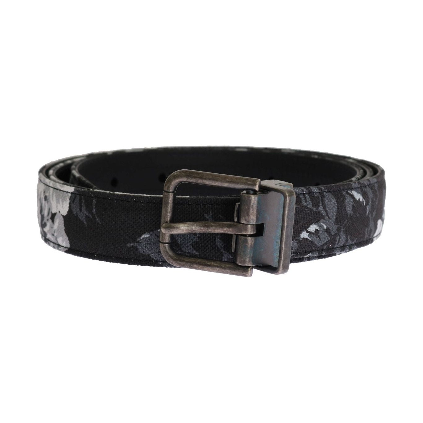 Dolce & Gabbana Black Cayman Linen Leather Belt Dolce & Gabbana