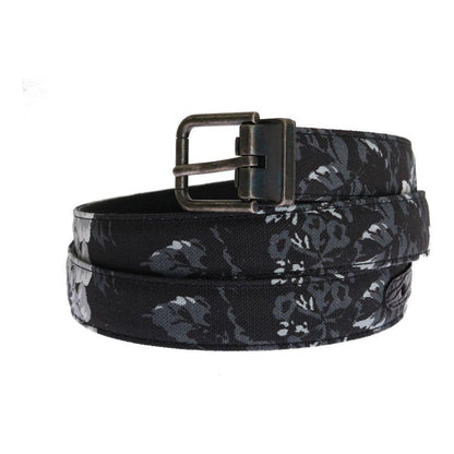 Dolce & Gabbana Black Cayman Linen Leather Belt Dolce & Gabbana