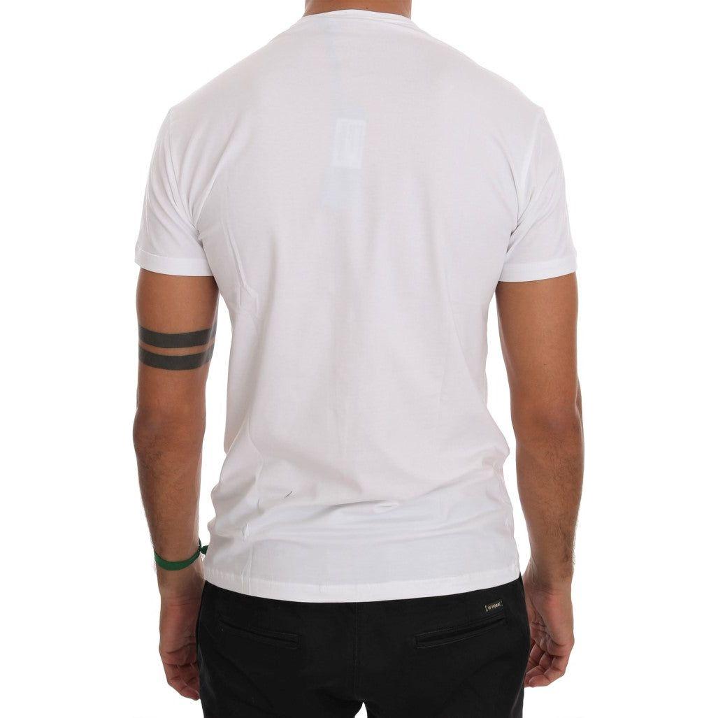 Daniele Alessandrini White Cotton Crewneck T-Shirt Daniele Alessandrini