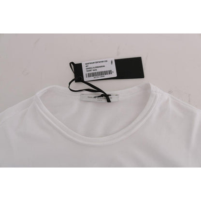 Daniele Alessandrini White Cotton Crewneck T-Shirt Daniele Alessandrini