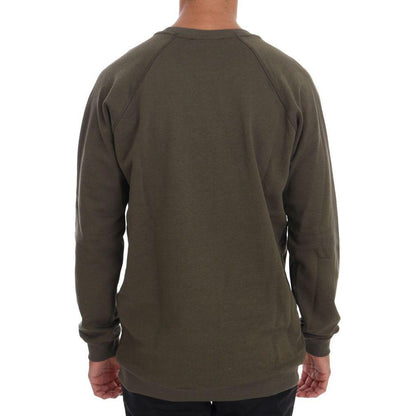 Daniele Alessandrini Green Crewneck Cotton Sweater Daniele Alessandrini