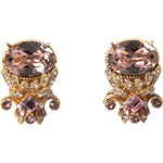 Dolce & Gabbana Gold Tone 925 Sterling Silver Crystal Cufflink Cufflinks Dolce & Gabbana Dim Gray