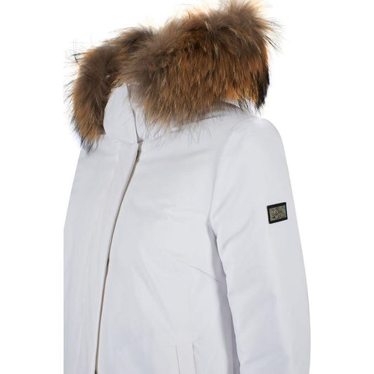 Yes Zee White Nylon Women Jacket YE-10560-M