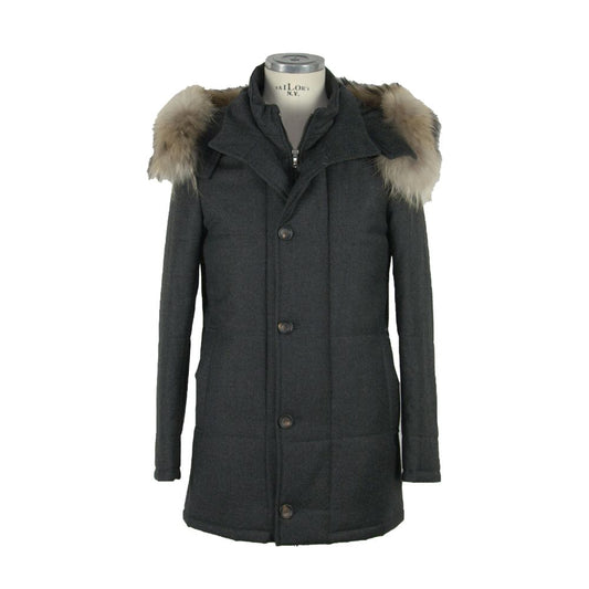 Made in Italy Elegant Italian Wool-Cashmere Blend Jacket LO-1060-IT46 | S