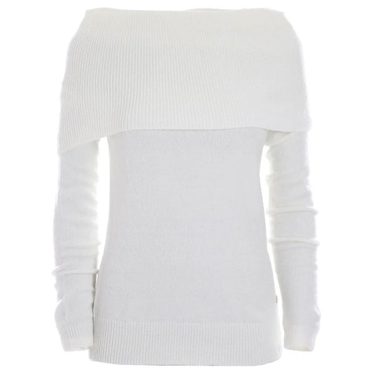 Yes Zee White Viscose Sweater YE-13725-L
