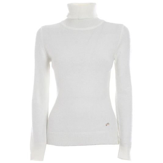 Yes Zee White Viscose Sweater YE-13714-S