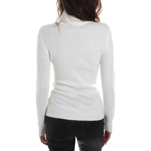 Yes Zee White Viscose Sweater YE-13714-S