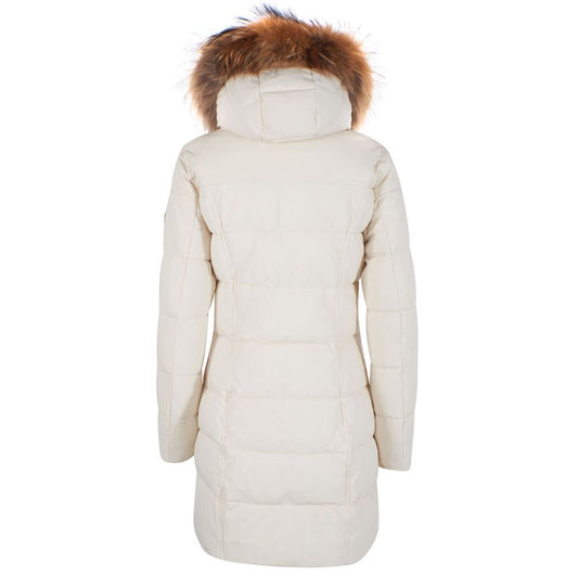 Yes Zee White Nylon Jackets & Coat YE-13697-XS