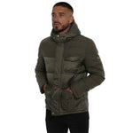 Yes Zee Green Polyester Jacket YE-13687-S
