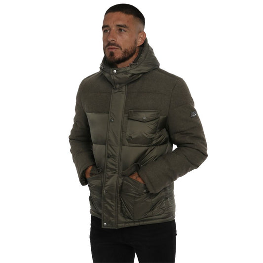 Yes Zee Green Polyester Jacket YE-13687-S