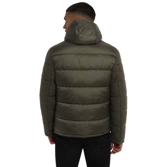 Yes Zee Green Polyester Jacket YE-13687-S