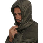 Yes Zee Green Polyester Jacket YE-13687-S