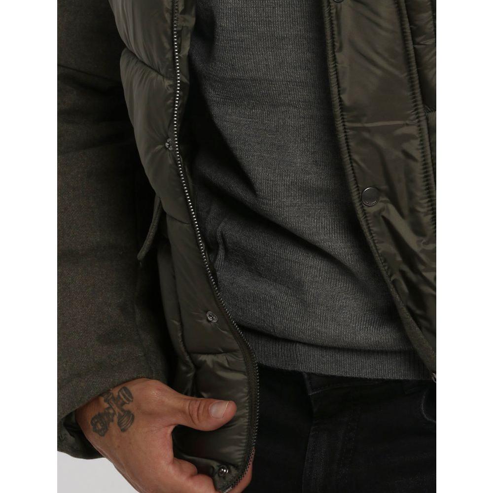 Yes Zee Green Polyester Jacket YE-13687-S