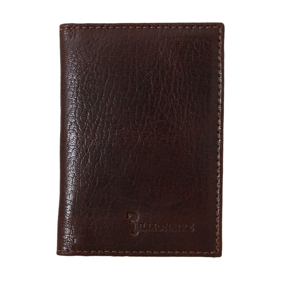 Billionaire Italian Couture Brown Leather Bifold Wallet Wallet