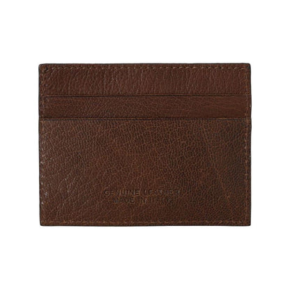 Billionaire Italian Couture Brown Leather Cardholder Wallet Wallet