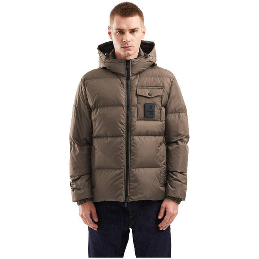 Refrigiwear Brown Nylon Men Jacket RE-13983-XL