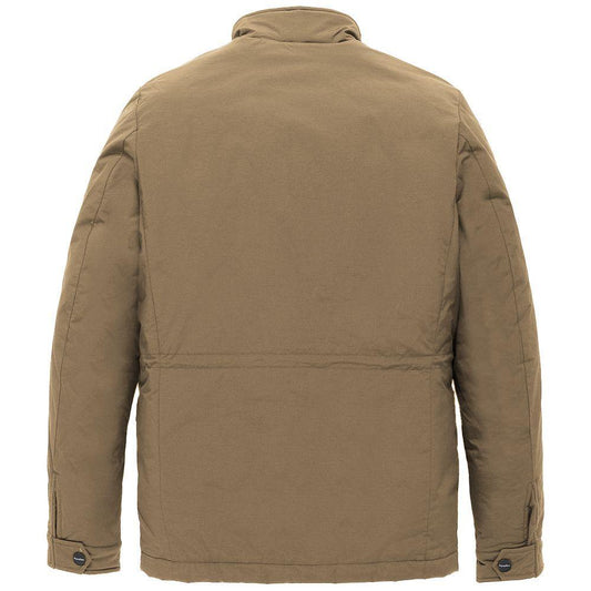 Refrigiwear Brown Nylon Men Jacket with Four Pockets RE-13997-L