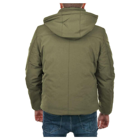 Yes Zee Green Nylon Jacket YE-14272-S